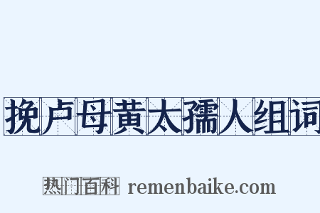 挽卢母黄太孺人组词是什么意思的图片